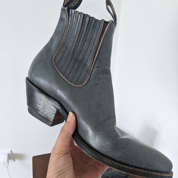 Arizona Western Blue Grey Boots women’s 10 - Picture 3 of 5